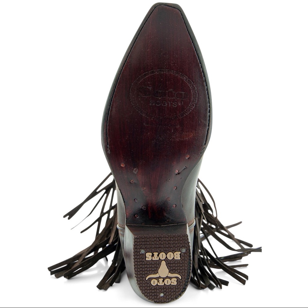 Santa Fe Two Layer Fringe Cowgirl Boots - Picture 7 of 10